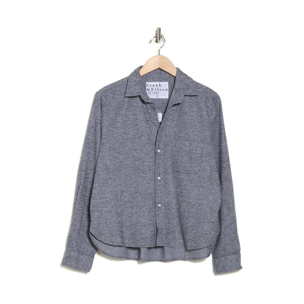 Frank & Eileen Women's Silvio Soft Button-Up Shirt Heather Gray Size M NWOT - Picture 3 of 10